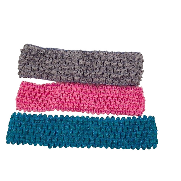 🍭6/$30 Set of 3 Sparkly Stretch Headbands - Picture 1 of 4
